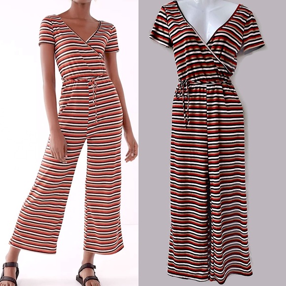 Urban Outfitters Pants - *Final Offer* Urban Outfitters NWOT Surplice Stripe Jumpsuit, Small
